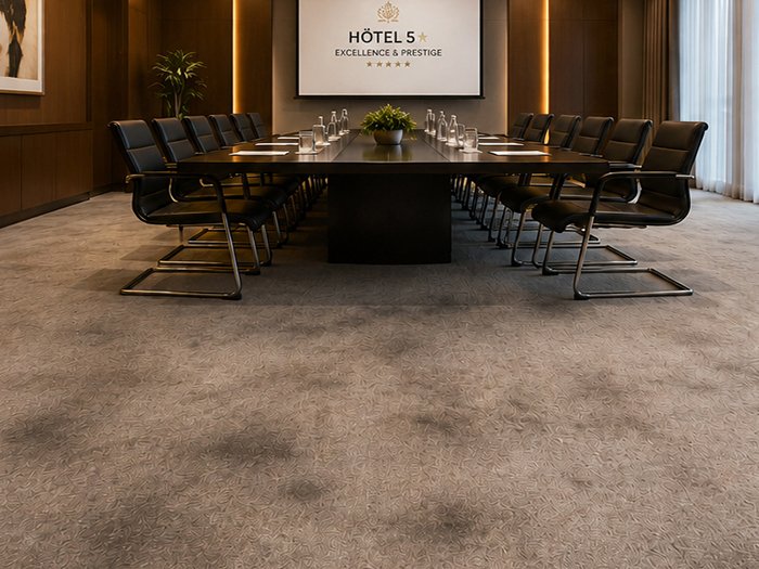 Avant nettoyage moquette Salle de Conference Hôtel casablanca